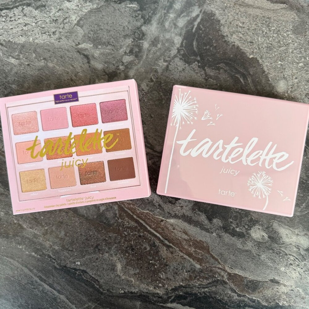 Tarte Cosmetics Tartelette Juicy Amazonian Clay 12 Eyeshadow Palette Mirror Set